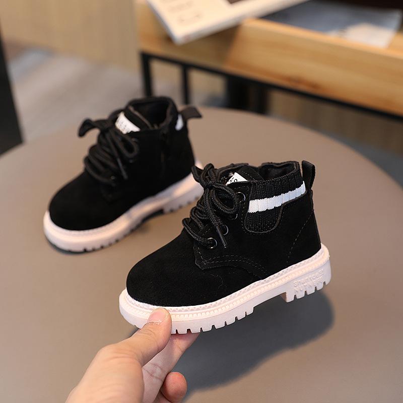 Children's Fashion British Style Short Boots Side Zipper M Artin Boots Shoes