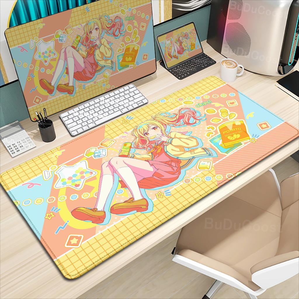 Kawaii Anime Girl Deskmat Project Sekai Birthday Character PJSK Mouse Pad Gaming XXL Antislip Mousepad Keyboard Rubber Rug