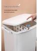 Odor-Proof Kitchen Trash Can with Lid, Movable,  Large Capacity, Double Layer, Dry & Wet Waste Separation.