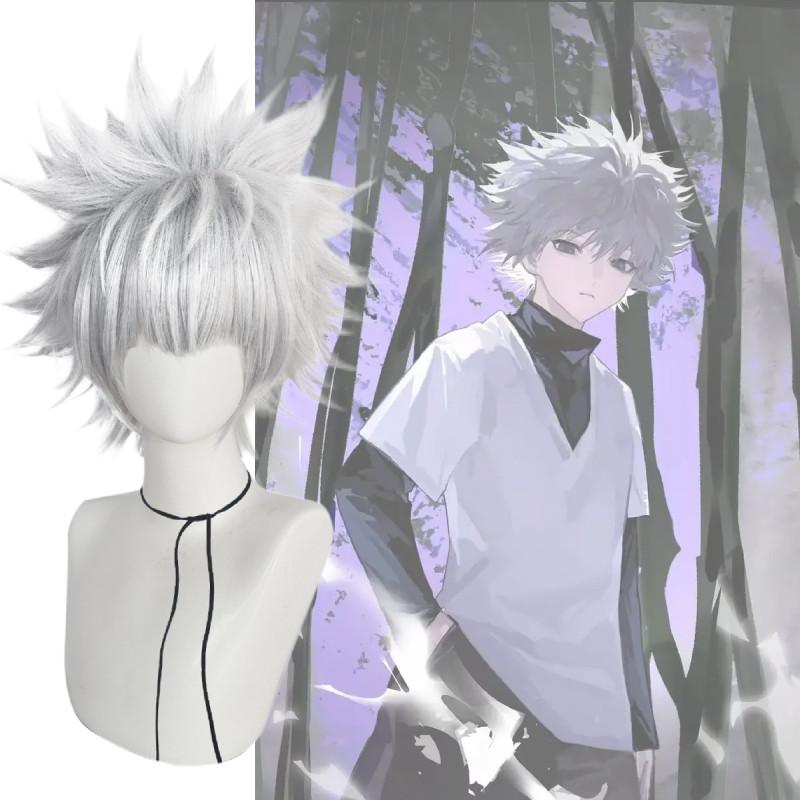 Hunterxhunter Cosplay-Perücke aus Hochtemperaturseide für Rollenspiele und Kostümveranstaltungen
