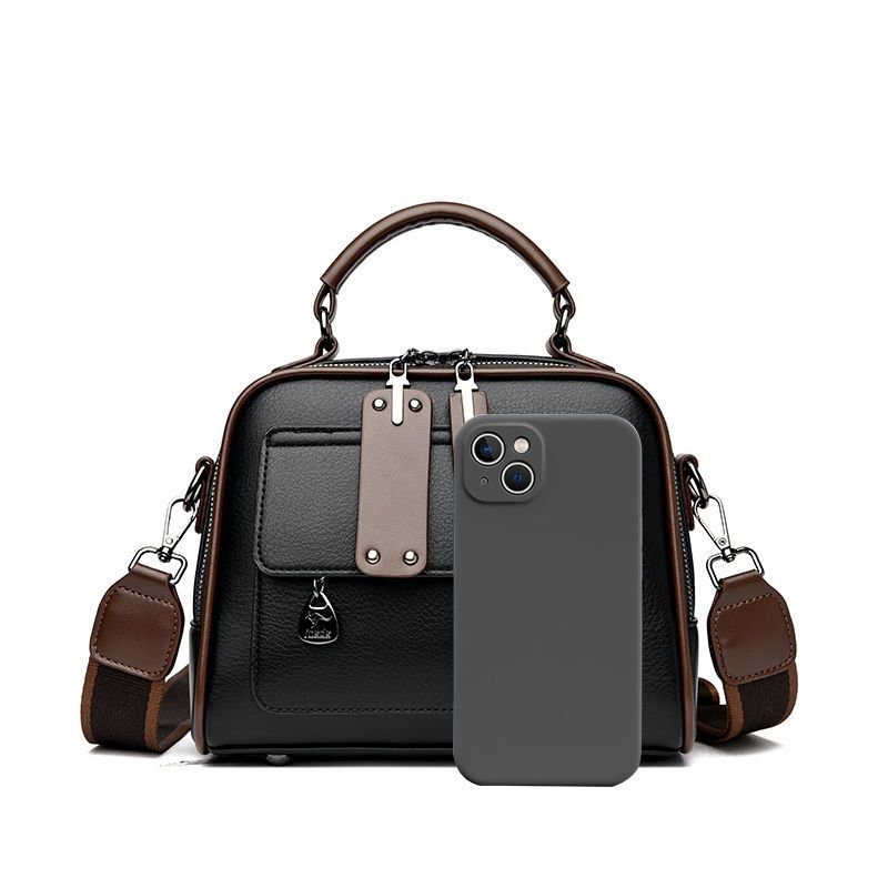 Women's New Fashion Mini Square Bag Premium Large Capacity Versatile Top Handle Shoulder Purse