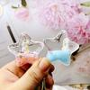 Cartoon Cute Keychain Milk Tea Cup Liquid Quicksand Sequin Keyring