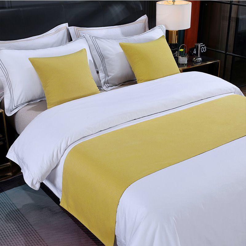 

Минимально вышитое покрывало для кровати, постельное белье, гостиничные кровати, полотенца, полотенце для ног кровати в отеле, кровати для проживания в семье, флаг, высококлассный отель 1 pillow cover жёлтый