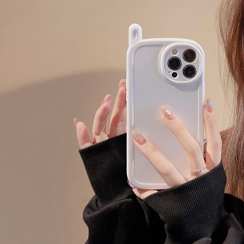 

Luxury Solid Color Antenna Design Soft Phone Case For iPhone17 16 15 14 13 12 11 Pro Max XS X XR Camera Protection Cover iPhone 17 Air білий