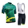 Mens Cycling Jersey Set With Straps Short Sleeve Slim Fit Bike Wear