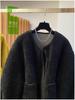 Women's Winter 2025 Soft Yellow Lambswool Coat - Loose, Thick, and Fluffy