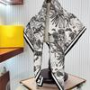 90CM Square Twill Scarf Shawl Hijabs Luxury Autumn Bandana Foulard Neckerchief For Ladies