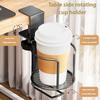 Desk Mounted Cup Holder with Headphone Hook Multifunctional Organizers Table Edge for Home Office Use