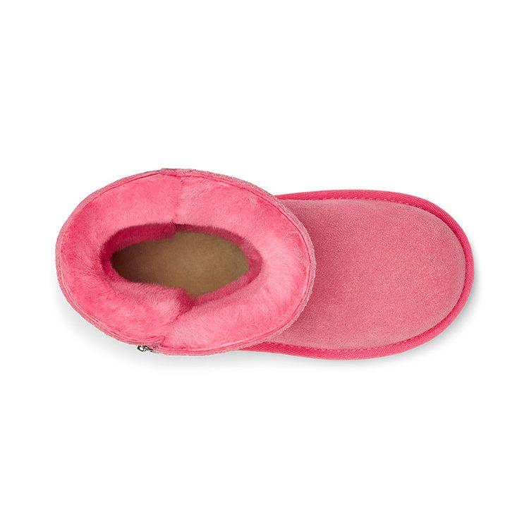 UGG Bailey Zip Short Sheepskin Lined Snow Boots Kids Boots Rose-Pink 1123613T-PKRS