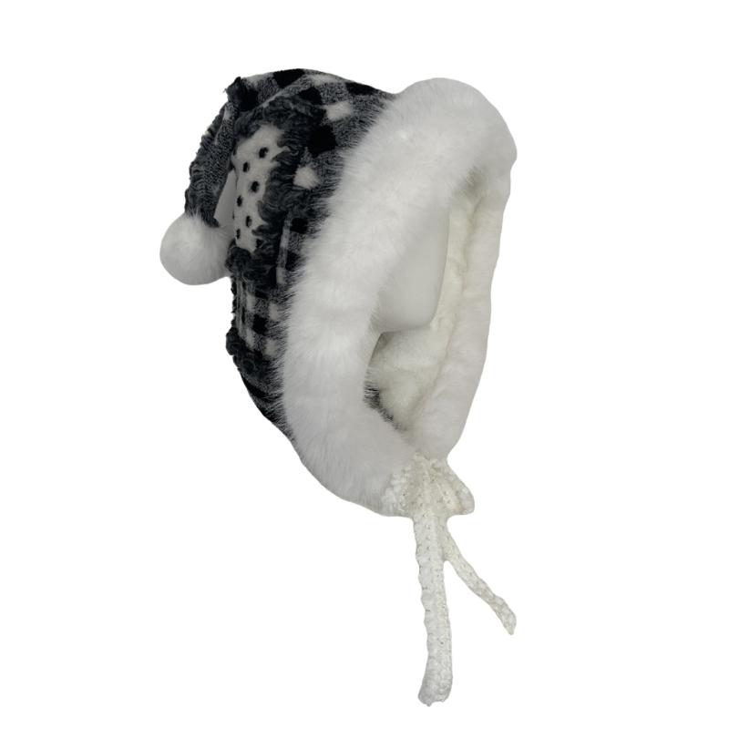 

Plush Hat Women Men Breathable Plush Hat Costume Props Skull Cap белый