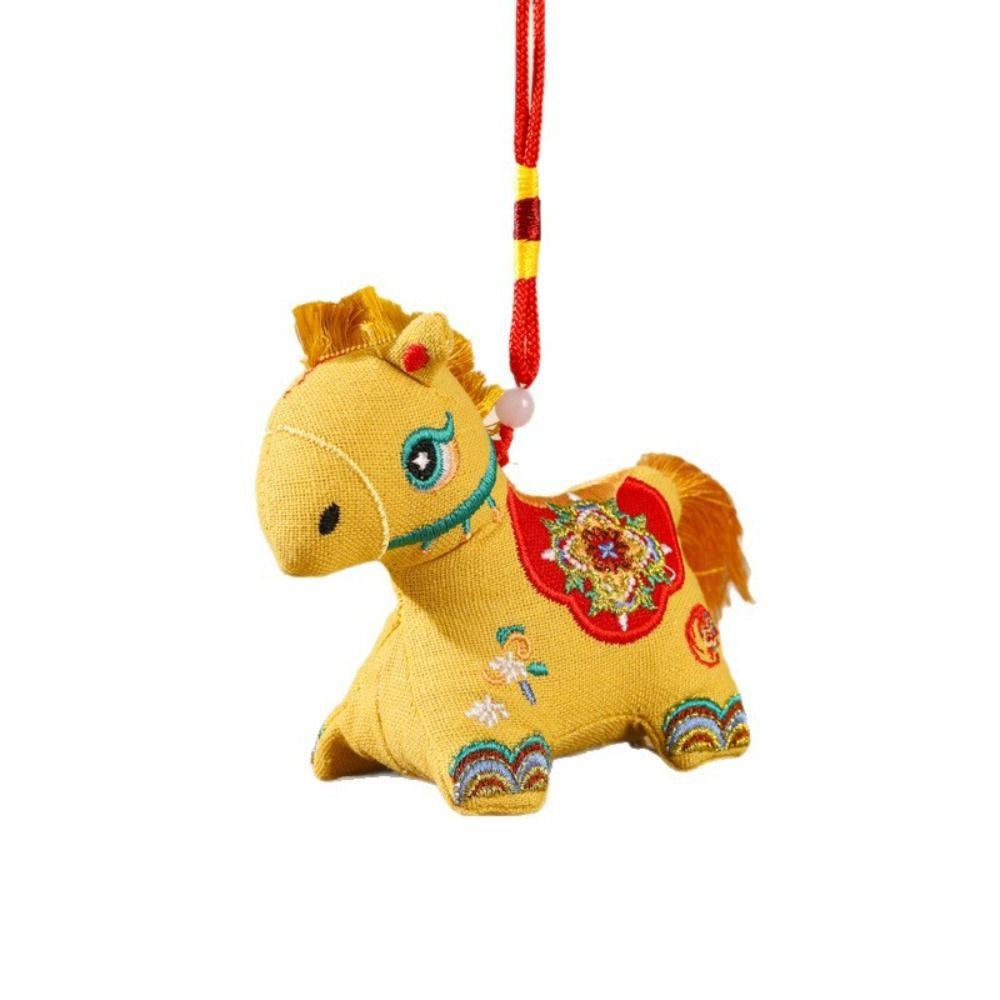Embroidered Embroidery Mascot Pony Pendant Horse Doll Bag Horse Hanging Decoration  Kids