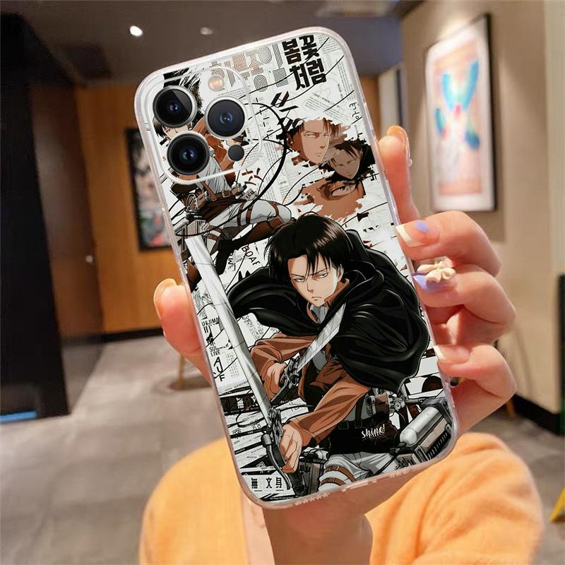 Phone Case For iphone 17 Pro Max Air 16 15 14 13 Pro Max 15 16 Pro 15Plus Levi Ackerman Shingeki no Kyojin Anime