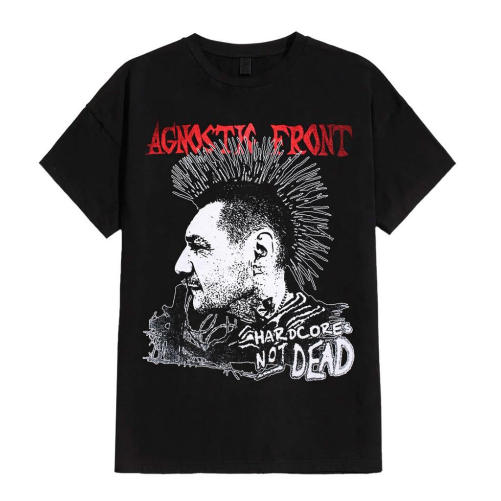 2026 Summer Agnostic Front Graphic Cotton Band Tshirt Unisex Summer Short Sleeve Fashion Brand Tee Luxury Casual Vintage Tees