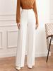 > Minimalist White Wide-Leg High-Waisted Slimming Pants - Spring 2026 Fashionable Commute Wear