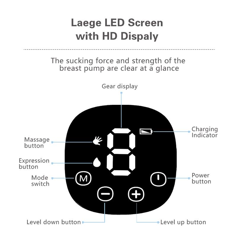 All-in-one Wireless Portable Electric Breast Pump with Strong Suction and Fully Automatic Milking Machine