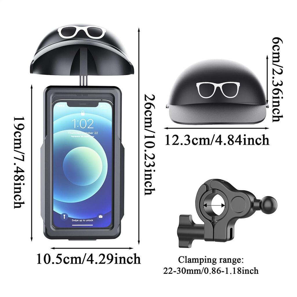 Motorcycle Phone Mount Biking Sun Hat Bracket Cell Phone Mount Stand For Women Men Riding Motorcycles Bicycles Scooters
