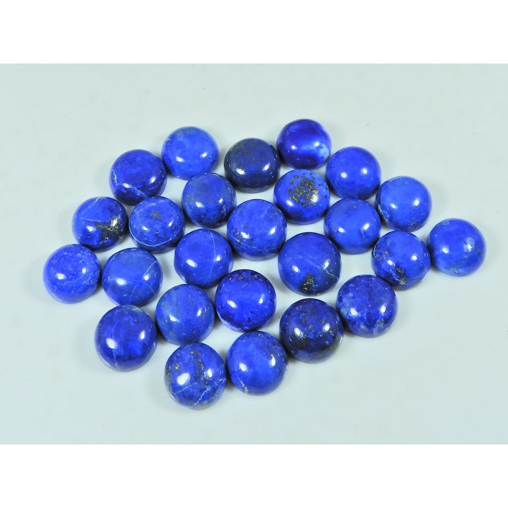 9X9 MM Natural Lapis Lazuli Round Cabochon Loose Gemstone 25Pcs Lot 83Cts. C-3768
