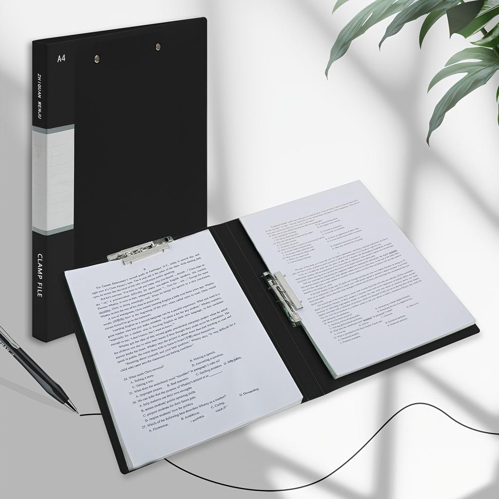 1pcs Colorful A4 Document Folders - Dual Clip Office Organizer for Contracts, Sheet Music, Certificates & Portfolio Storage