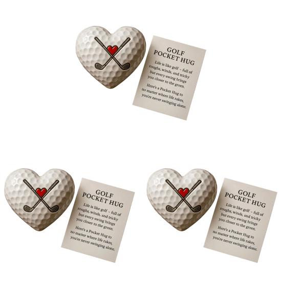 Golf Pocket Hug with Card Heart-Shaped Softball Golf Ball Pocket Hug Token Encouragement Keepsake Gift for Softball Lovers Golfers Sports Enthusiasts