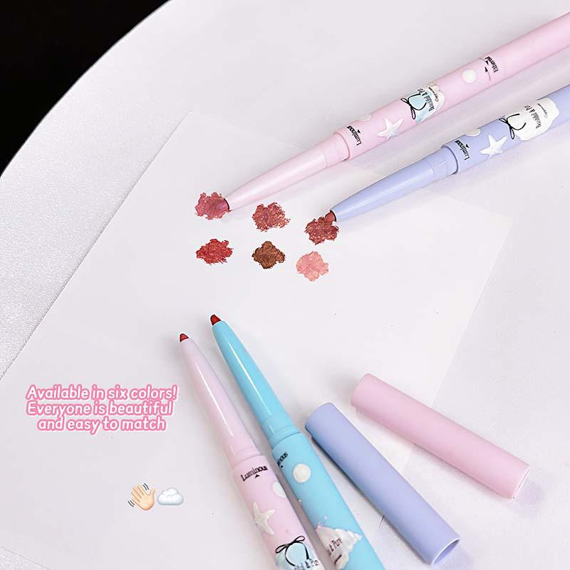 Cappuvini Double-Head Matte Lipstick Waterproof Velvet Nude Lip Liner Pencil Red Brown Pigment Lips Makeup Long Lasting Lip Tint
