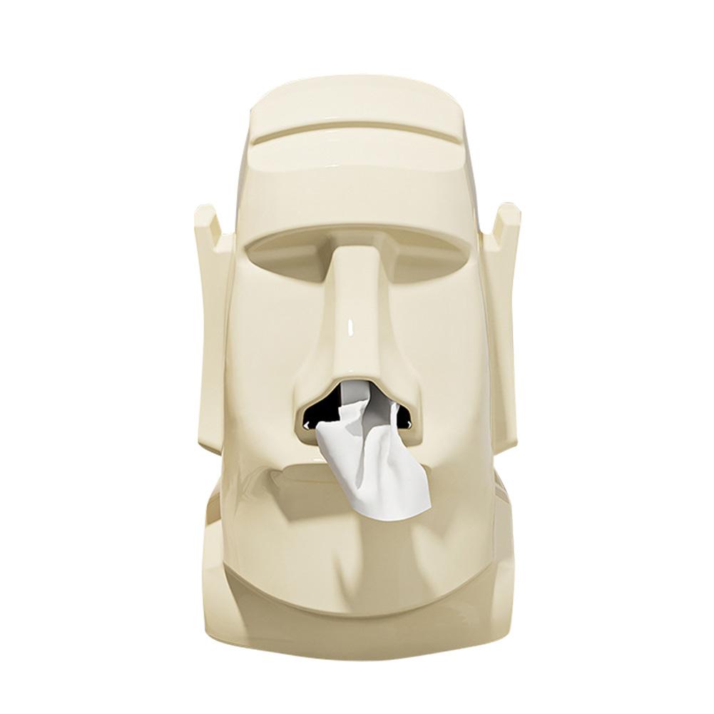 Creative Stone Figure Tissue Box Glasses Holder Headphone Stand Paper Towel Box Tissue Case for Home Office Desk Decoration Gift