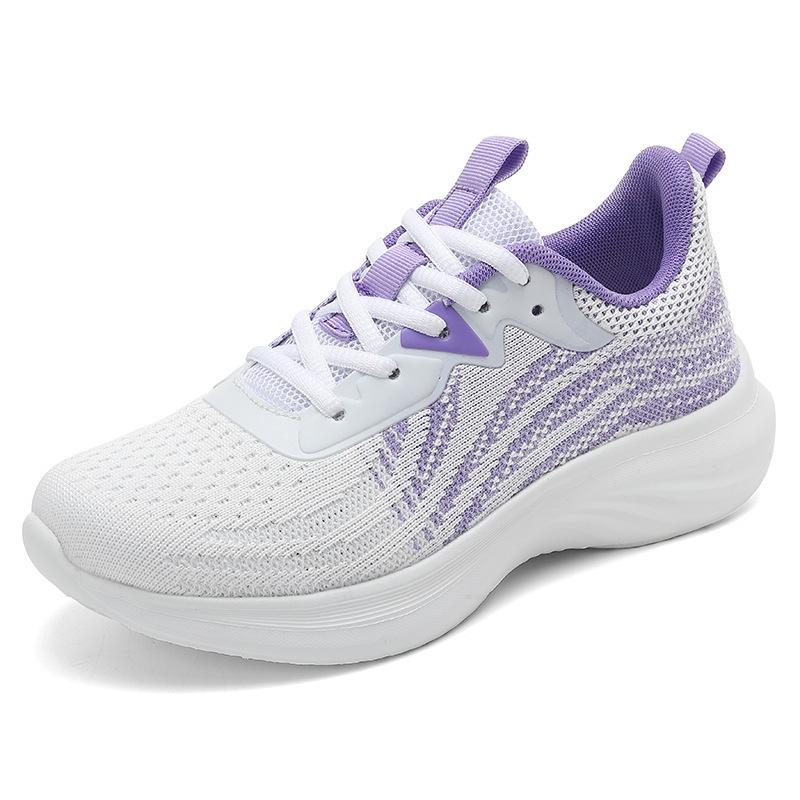 Women's fly-woven running shoes spring and summer low-top breathable mesh surface lightweight sports shoes jogging shoes net running shoes tide