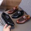 Nuove Scarpe Scolastiche in Pelle a Punta per Bambini Casual Ragazzo Formali Uniforme Performance Mocassini Moda Versatili Bambini Tacco Basso