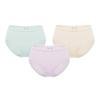 Women's 5A Antibacterial 95% Cotton Mid-Waist Underwear - 3 Pack