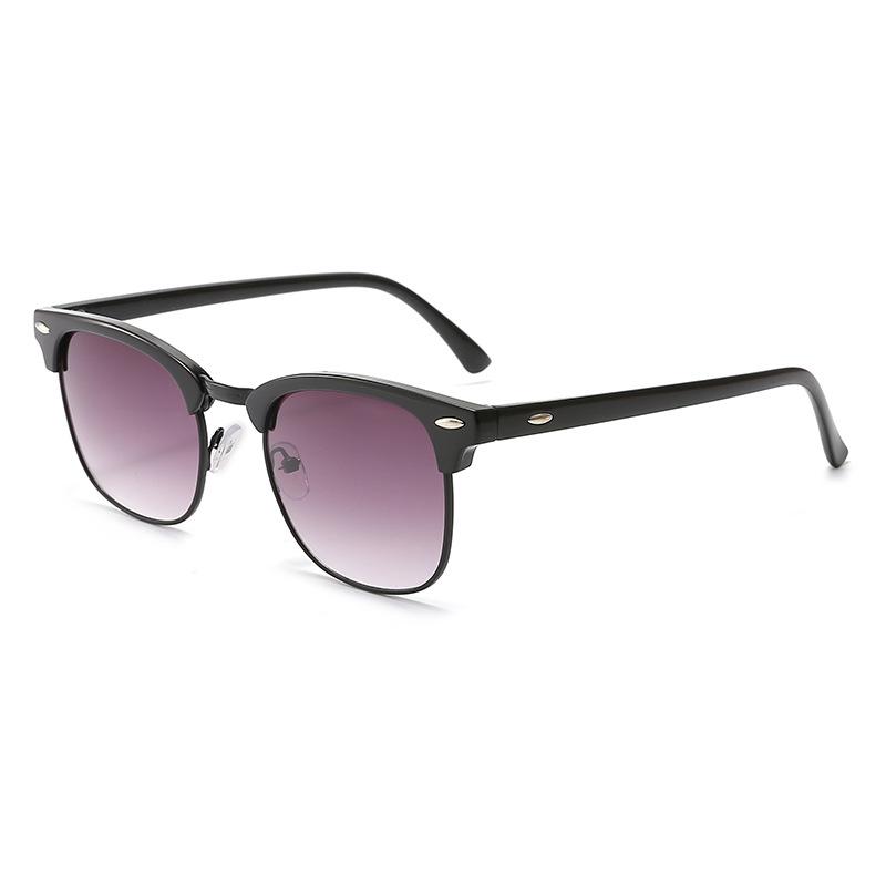 Classic Sunglasses Retro Rice Nail Half Frame Sunglasses Trendy Film Reflective Glasses Toad Glasses Sunglasses