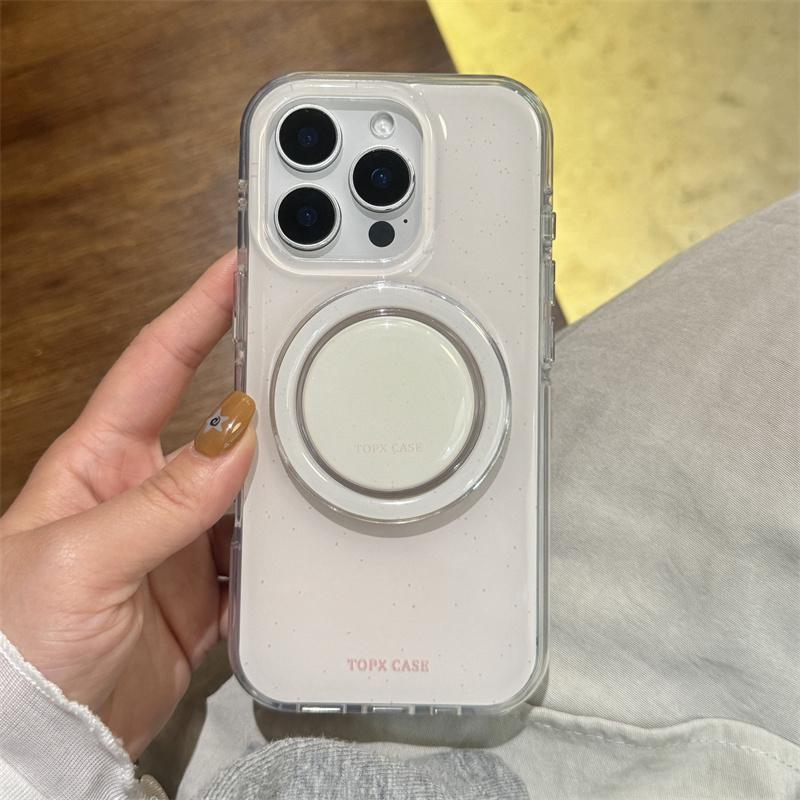 Fashion Macaron Cute Color Magnetic Phone Case For iPhone 16 Pro 15 14 17 Pro Max Back Cover with Stand Holder Cases for Magsafe