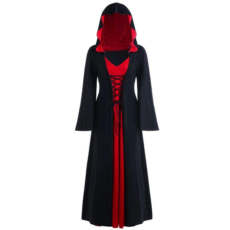 Renaissance Ladies Medieval Fancy Dress Gothic Halloween Witch Costume Cosplay