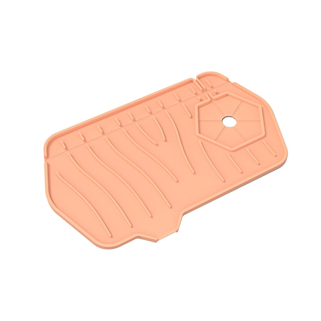 Kitchen Silicone Faucet Mat Sink Splash Guard Faucet Drainage Mat Drying Pad Kitchen Bathroom Double-sided Water Draining Pad