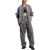 Adidas Originals ADILENIUM LONG SLEEVE TOP Jacket Women's Gray JM9264