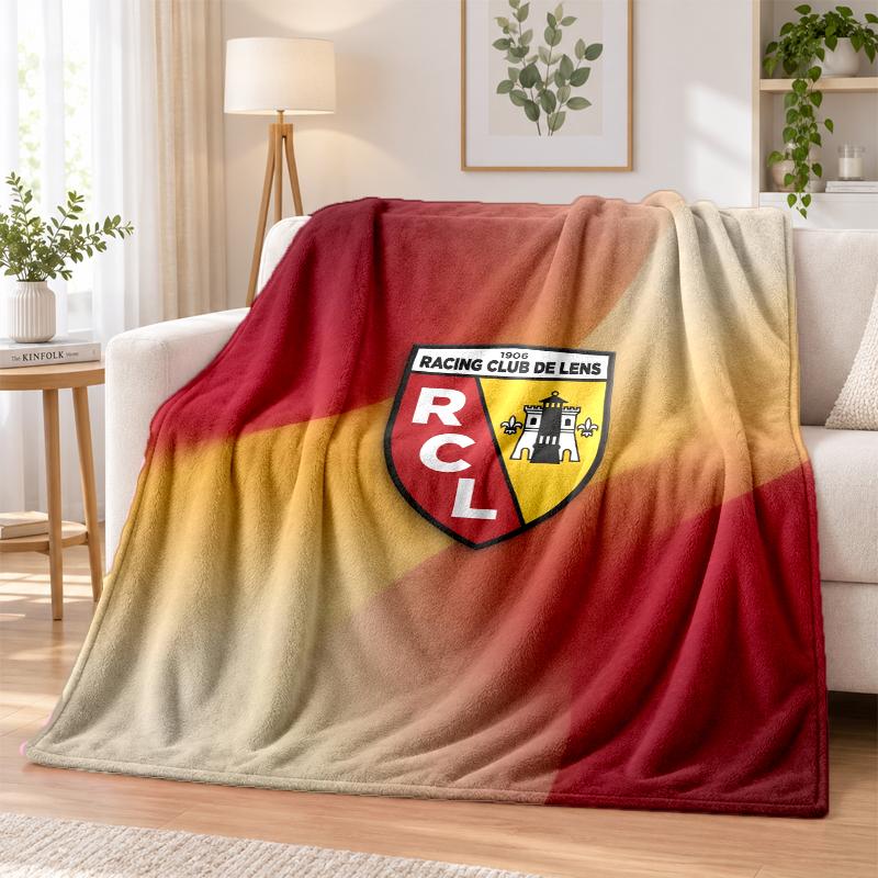 Lens FC Printed Flannel Blanket Warm Comfort Bed Throw For Indoor Home Decoration