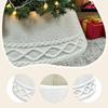 Adjustable Knitted Christmas Tree Skirt Stretchable Multipurpose Easy Setup for Indoor Decor Accessories Xmas Decoration