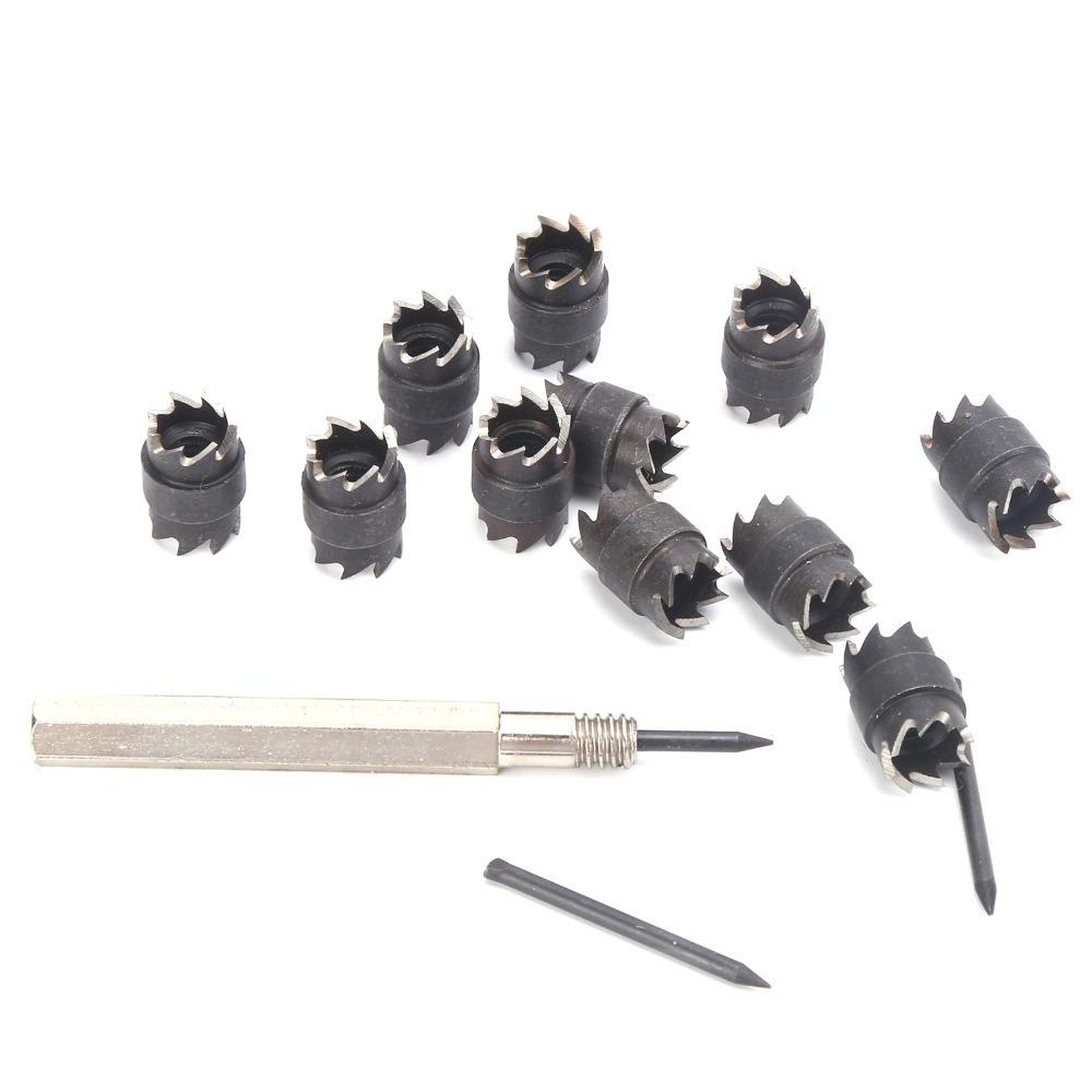 13pcs Double Sided Spot Weld Drill Bit Set Punch Remover Kits  For Auto Body Repair