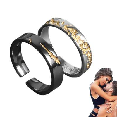 Gold-gilt Men's Ring  High-grade Sense Of  Fashion  Men's Ring Ring Adjustable Opening Jewelry