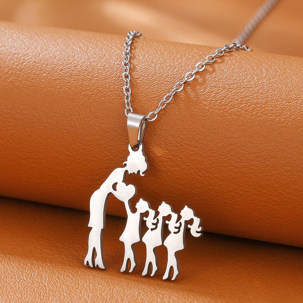 

18K Gold Plated Heart Necklace for Mother s Day - Parent-Child Jewelry for Mom and Kids