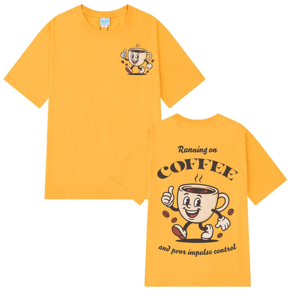 Funny Coffee Vintage Graphic Tees Summer Shortsleeved Loose Casual Tshirt Unisex Unisex Fashiona Highquality Tshirts Tops