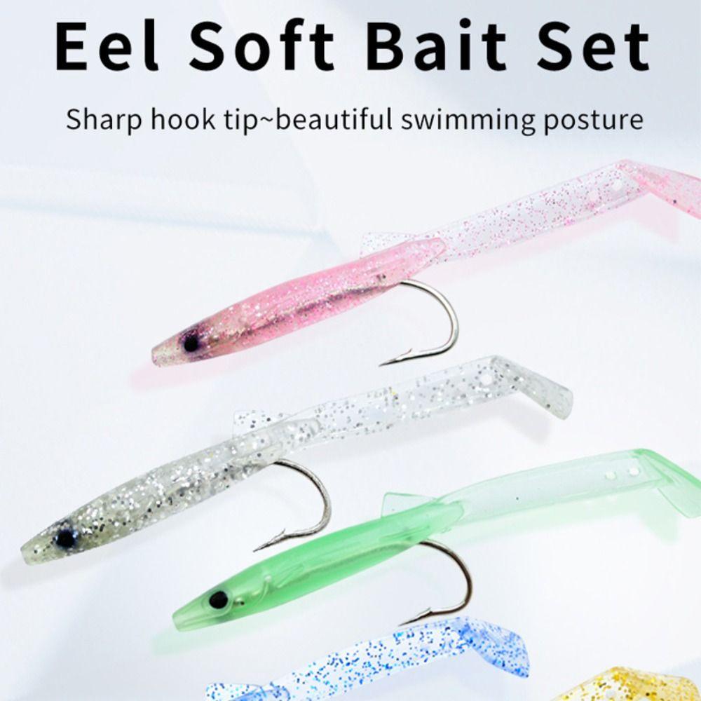 12pcs Soft Fishing Lures Mixed Color Artificial Bait Sports Silicone Bait Shad Fishing