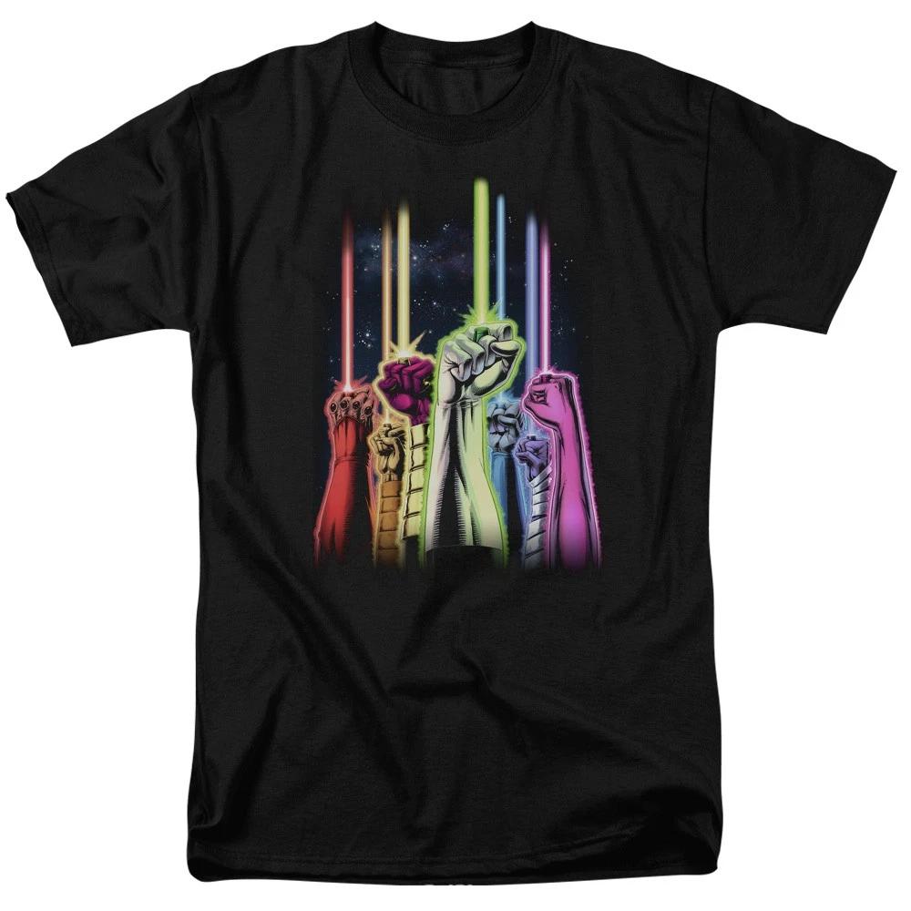 DC Comics - Green Lantern - Rainbow Corps - Adult Unisex T-Shirt - Black XS