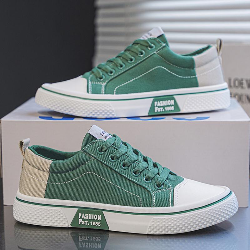 Four Seasons Fashion Street Canvas Sneakers Men's Low-top Lace-up Flats Casual Shoes