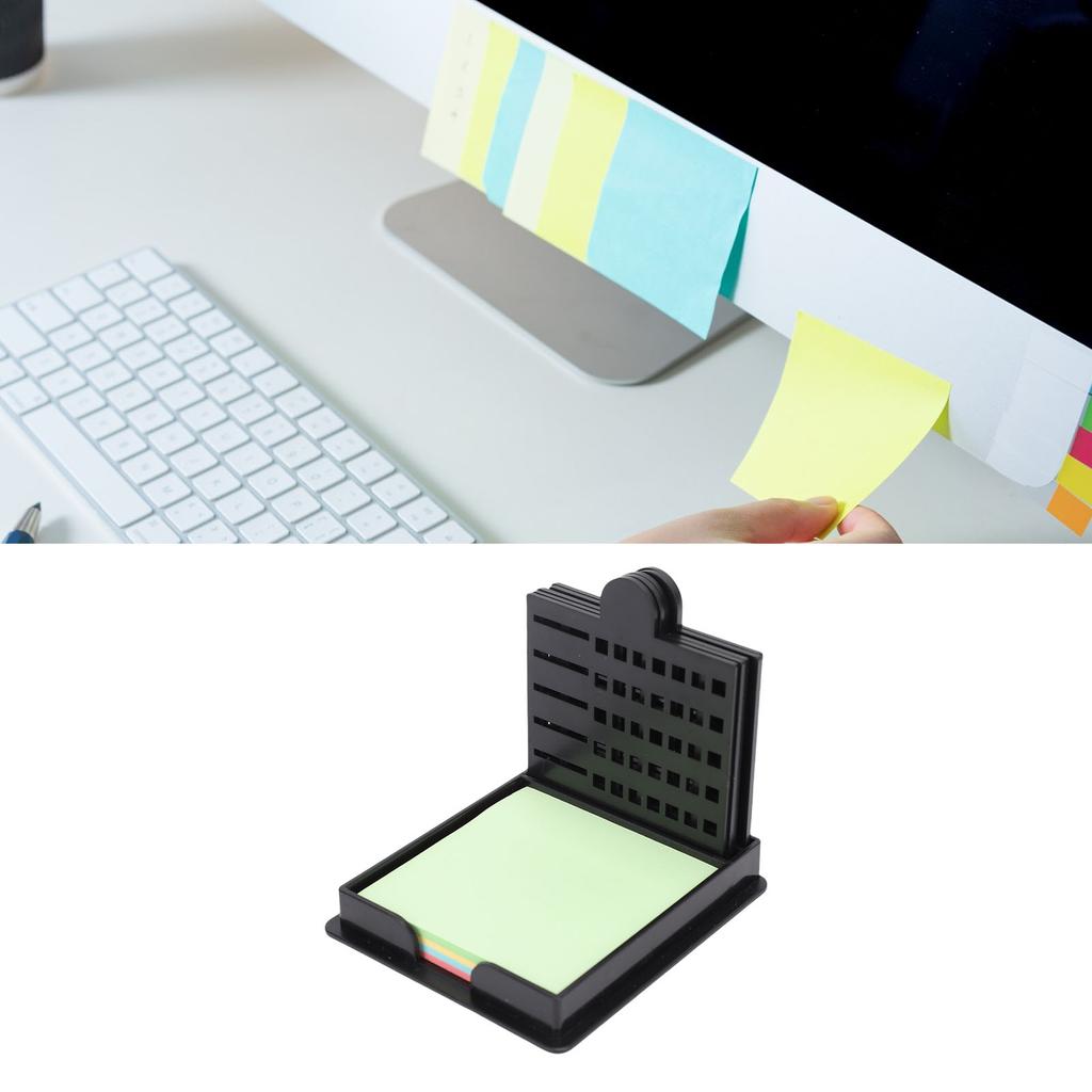 Sticky Note Holder with 5 Stencil Sticky Note Memo Pad Holder for Desk Office Home School Supplies