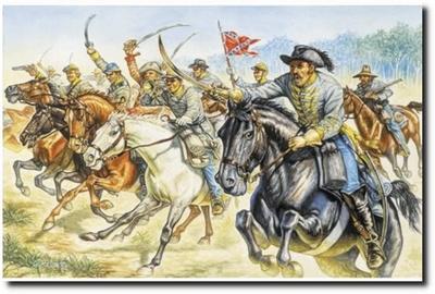 Platts Italeri Historic Figure Civil War Confederate Army Cavalry Plastic Model IT6011 1/72 (person)