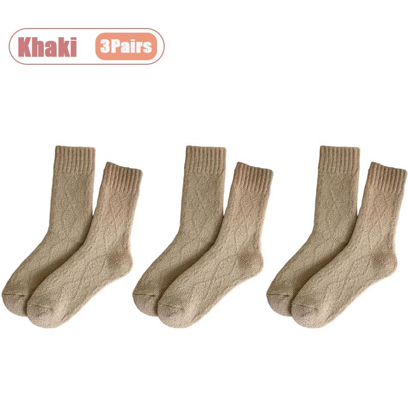 1-10Pairs Winter Plush Socks Women Thick Mid Calf Heating Thermal Long Socks Fall Cold Weather Maternity Postpartum Warm Sock