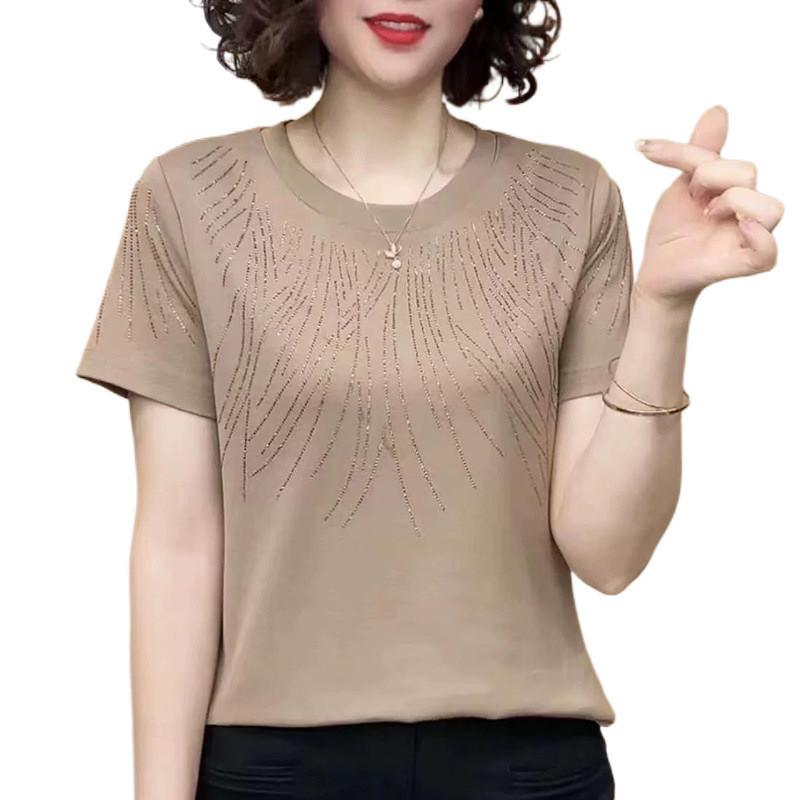 Casual Womens T Shirt With Print And Short Sleeves For Summer Comfort