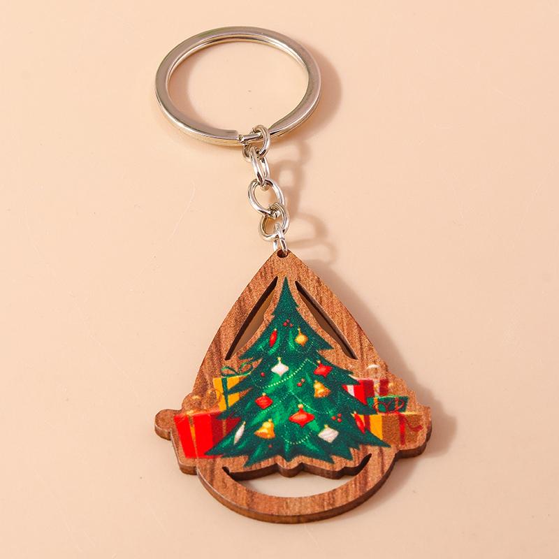 Cute Christmas Key Chain Snowman Santa Claus Key Ring Pendant for Car Key Holder Women Girls Handbag Decor DIY Jewelry Gift