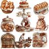 1 Set Kreative Süße Selbstgemachte Retro Europäische Bäckerei Scrapbooking Sticker /Dekorativ /DIY Bastel Fotoalben/LINE Express Aufkleber