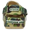 A BATHING APE x Crocs Classic clog camouflage print comfortable and versatile hole shoes for men and women in brown