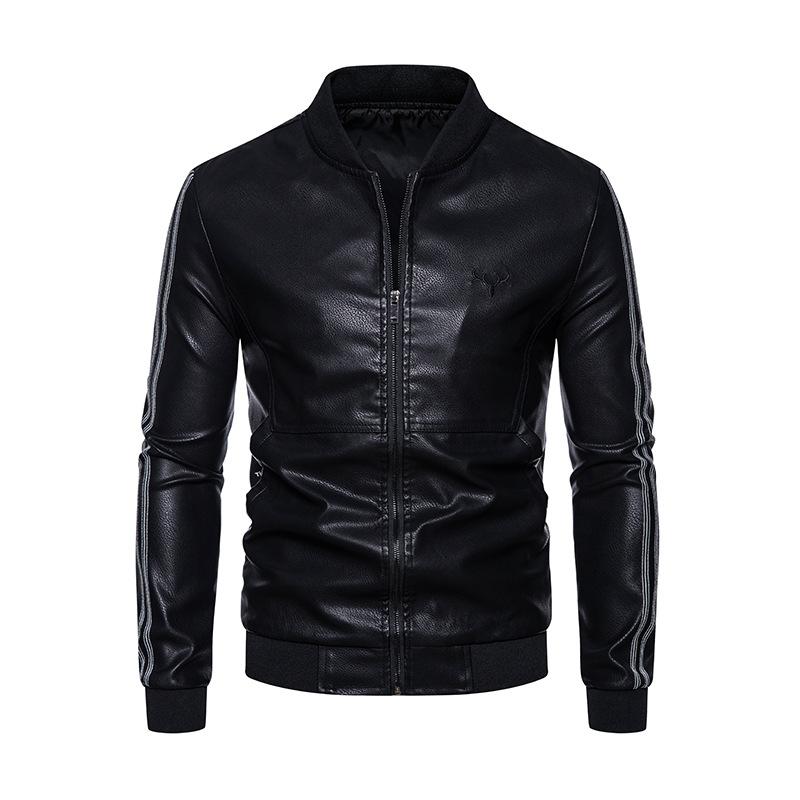 Autumn and Winter New Men's Casual Jackets Trend Versatile Leather Jackets Men's Casual Jackets Pu Jackets for Men